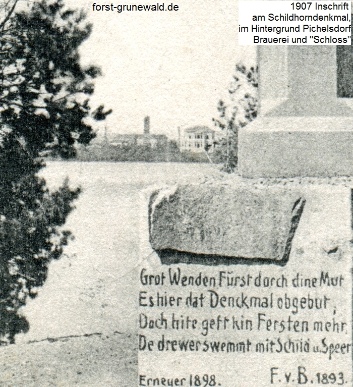 1907-04-07 Schildhorndenkmal mit Schloss-a