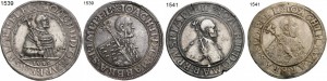 1939 1539 1541 1541 Joachim II auf Muenzen